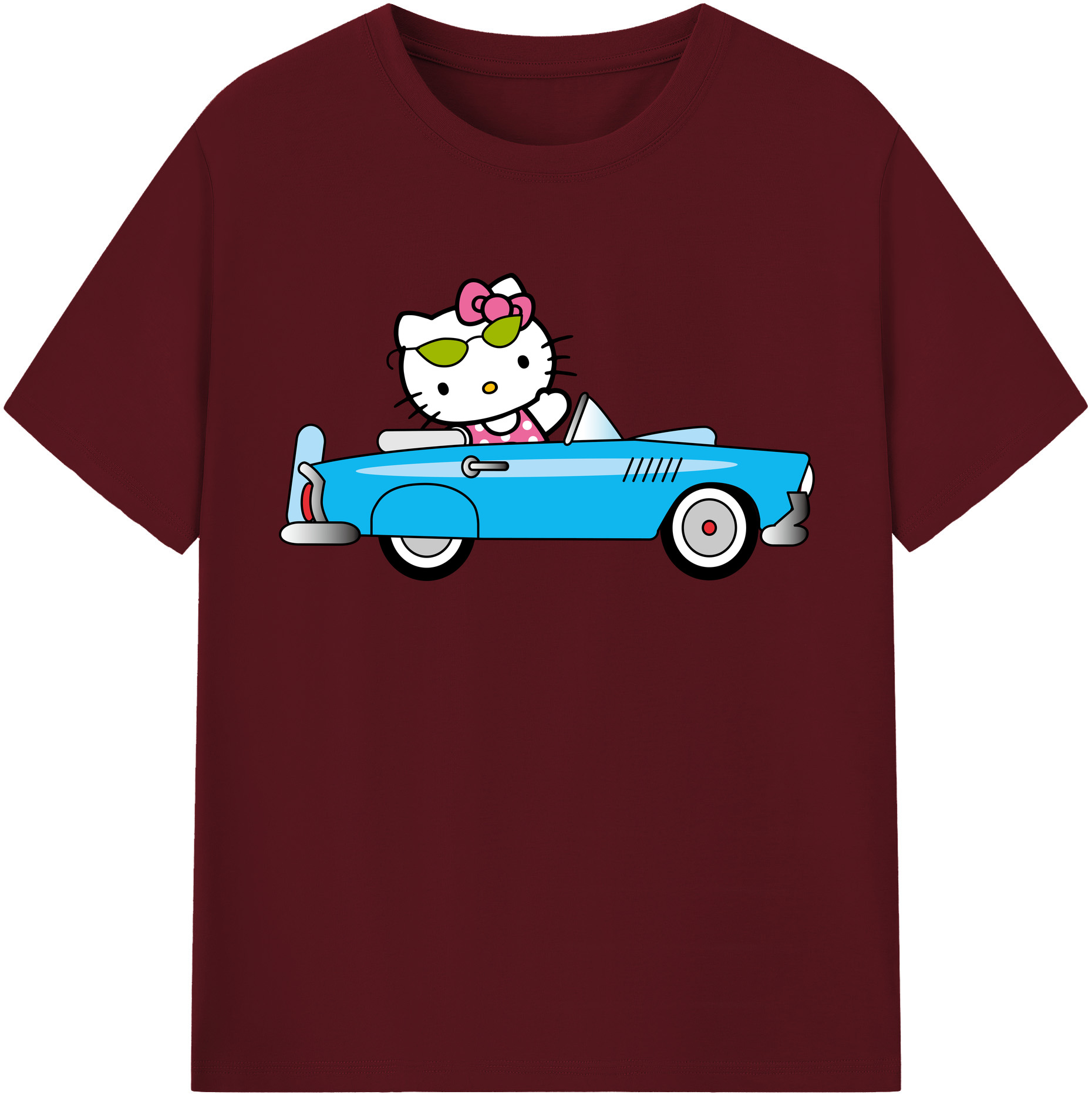 （画像用） Hello Kitty ハローキティ 綿100％半袖Tシャツ（フロントプリント）